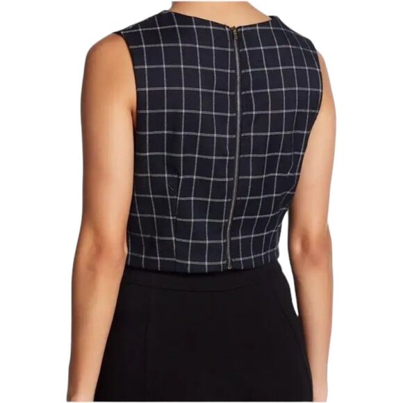 NWOT English Factory Gray Checkered Dream Sleeveless Crop Top Women's Size Small - Picture 3 of 10